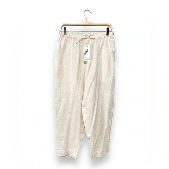 NWT 11.11 Eleven Elevin Ecru Undyed Tapered Organic Cotton Drawstring Pants 28 - Picture 4 of 10